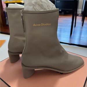 Acne Studios Cream Ankle Boots